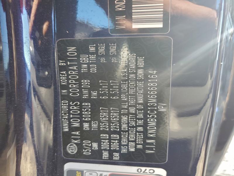Aukcja sprzedaży 2021 Kia Sedona, vin: KNDMB5C13M6668164, numer aukcji: 96266925