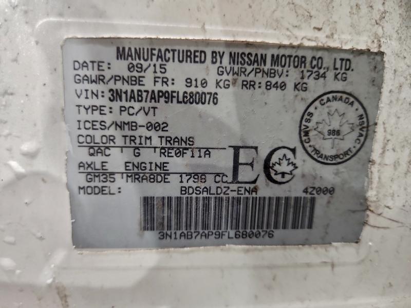 Продажа на аукционе авто 2015 Nissan Sentra, vin: 3N1AB7AP9FL680076, номер лота: 95661455