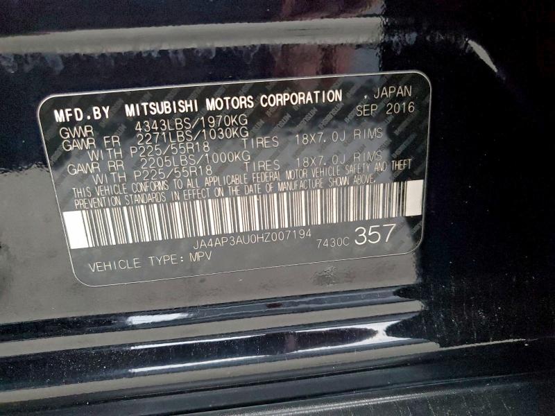 Продаж на аукціоні авто 2017 Mitsubishi Outlander Sport, vin: JA4AP3AU0HZ007194, номер лоту: 96042585