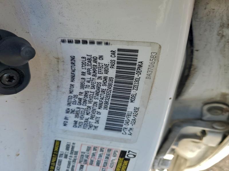 Aukcja sprzedaży 2005 Toyota Corolla, vin: 1NXBR32E65Z498189, numer aukcji: 95577065