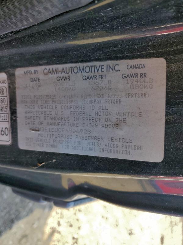 1993 Geo Tracker მანქანა იყიდება აუქციონზე, vin: 2CNBE18U0P6906928, აუქციონის ნომერი: 93800445