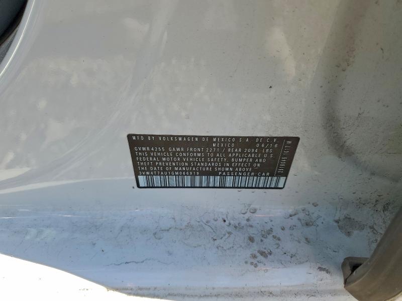 2016 Volkswagen Gti მანქანა იყიდება აუქციონზე, vin: 3VW4T7AU1GM066919, აუქციონის ნომერი: 97243335