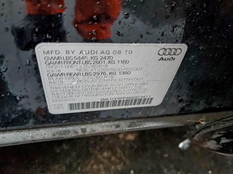 Aukcja sprzedaży 2011 Audi Q5, vin: WA1CFAFP4BA027411, numer aukcji: 97349185