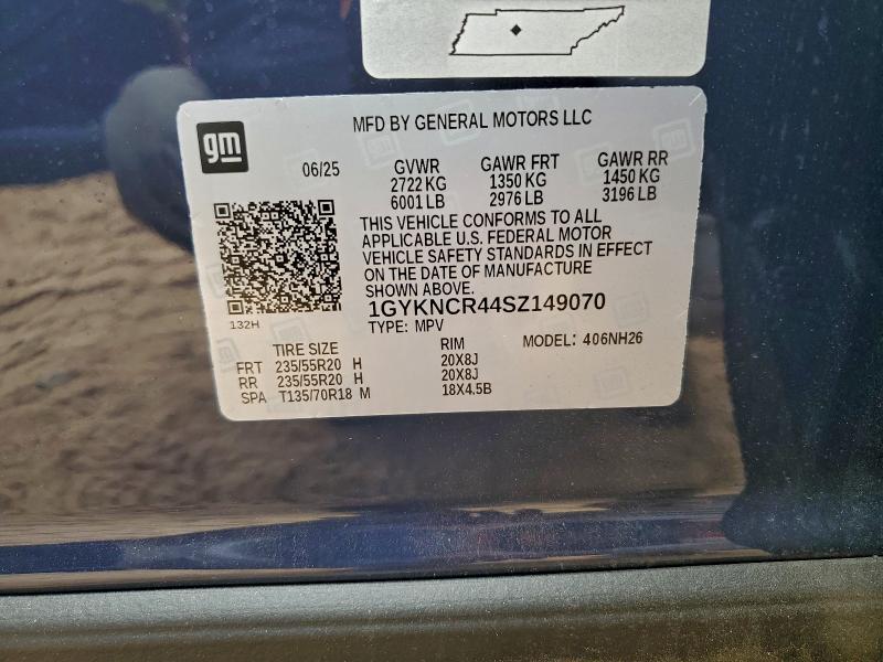 94594945 :رقم المزاد ، 1GYKNCR44SZ149070 vin ، 2025 Cadillac Xt5 Premiu مزاد بيع