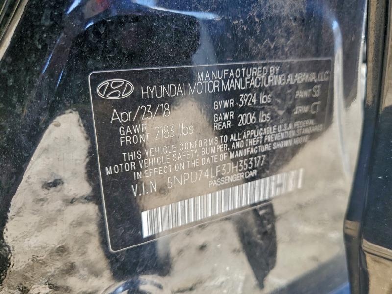 Продаж на аукціоні авто 2018 Hyundai Elantra, vin: 5NPD74LF3JH353177, номер лоту: 97290315