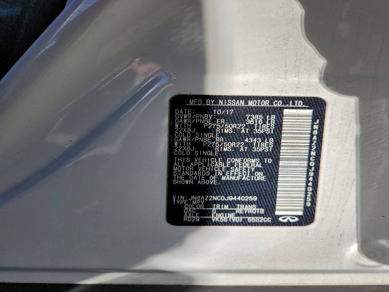 Продажа на аукционе авто 2018 Infiniti Qx80 Base, vin: JN8AZ2NC0J9440259, номер лота: 96807575