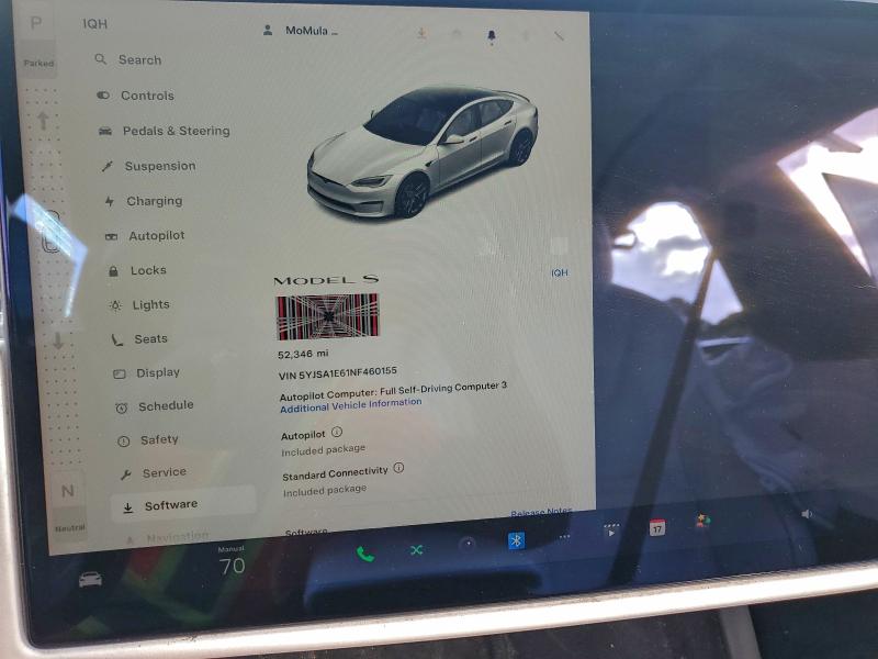 Aukcja sprzedaży 2022 Tesla Model S, vin: 5YJSA1E61NF460155, numer aukcji: 97793015