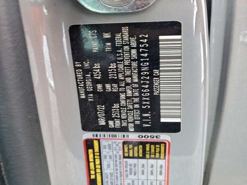 Продаж на аукціоні авто 2022 Kia K5, vin: 5XXG64J29NG147542, номер лоту: 95426955