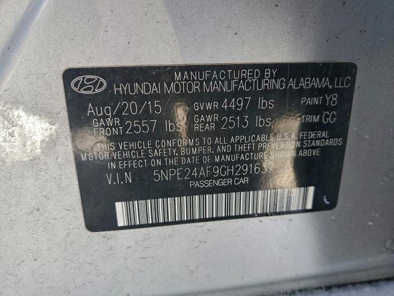 Продаж на аукціоні авто 2016 Hyundai Sonata, vin: 5NPE24AF9GH291637, номер лоту: 97079005