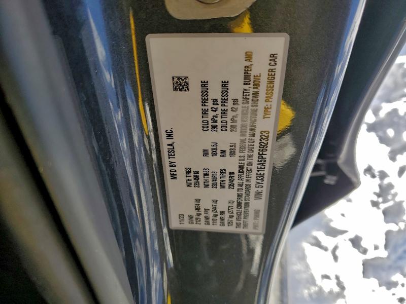 Продажа на аукционе авто 2023 Tesla Model 3, vin: 5YJ3E1EA5PF692323, номер лота: 95490865