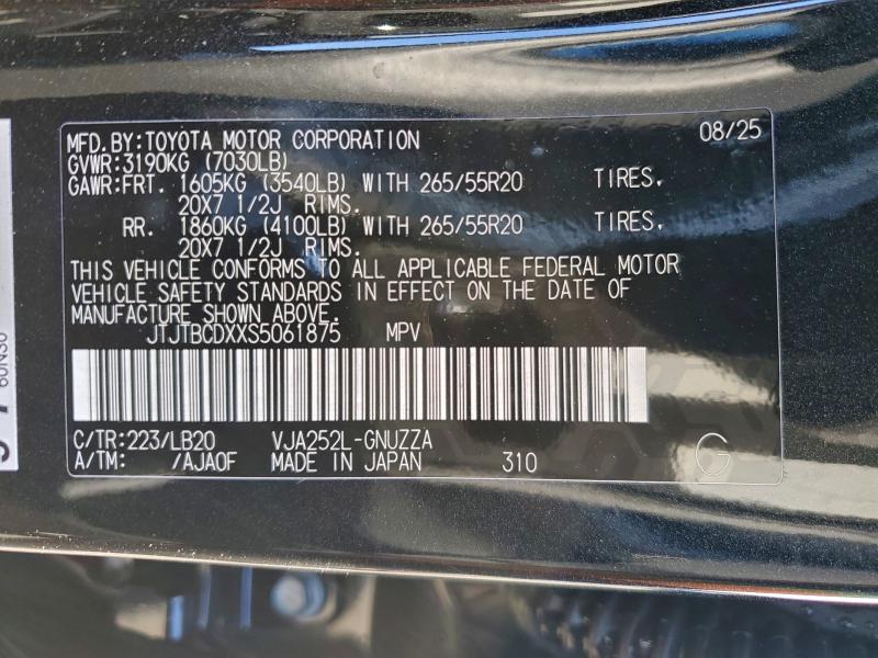 Aukcja sprzedaży 2025 Lexus Gx, vin: JTJTBCDXXS5061875, numer aukcji: 94507405