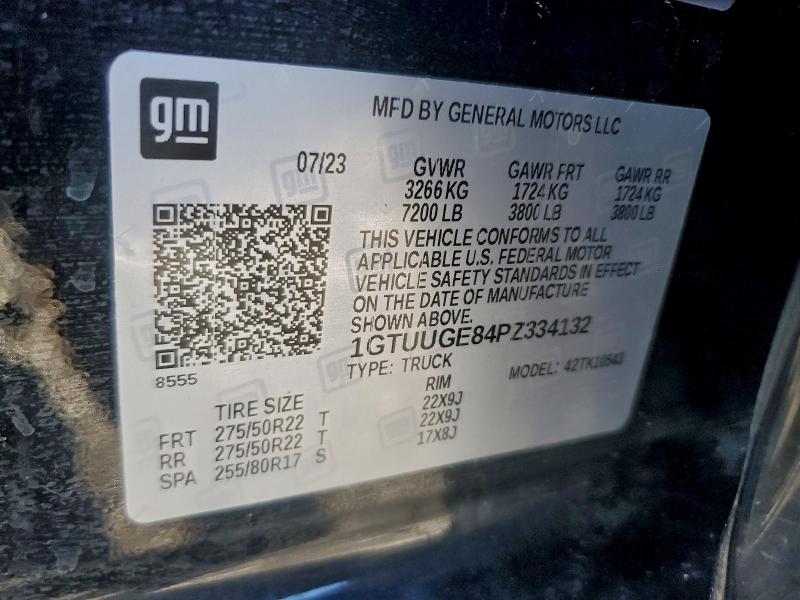 2023 Gmc Sierra მანქანა იყიდება აუქციონზე, vin: 1GTUUGE84PZ334132, აუქციონის ნომერი: 97014305