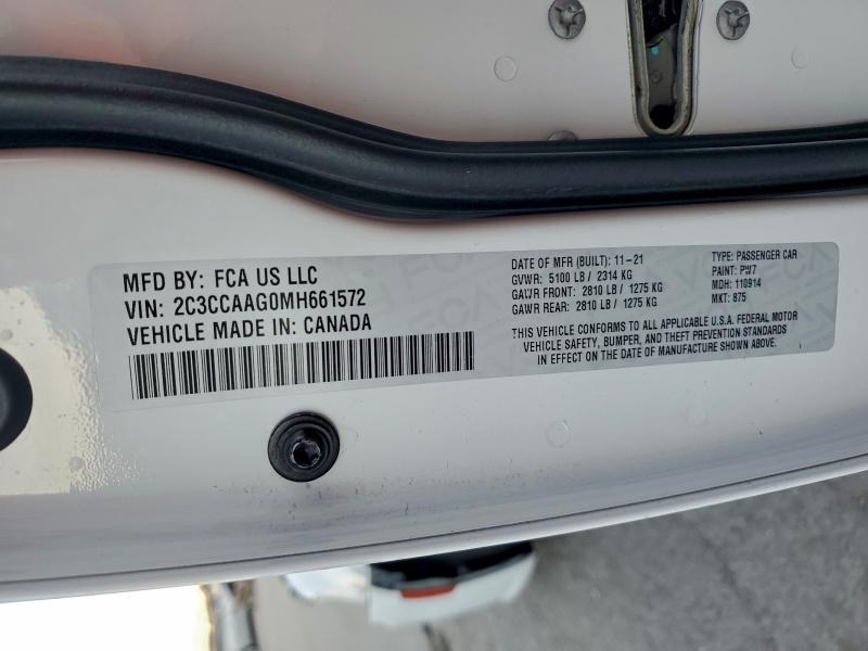 2021 Chrysler 300 მანქანა იყიდება აუქციონზე, vin: 2C3CCAAG0MH661572, აუქციონის ნომერი: 97812845