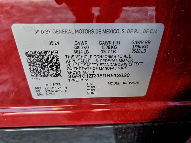 Продаж на аукціоні авто 2024 Honda Prologue E, vin: 3GPKHZRJ8RS513020, номер лоту: 96646805