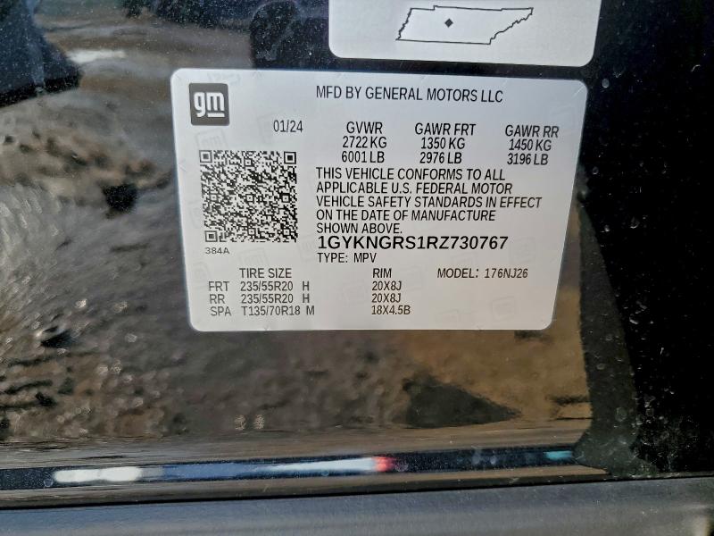 Aukcja sprzedaży 2024 Cadillac Xt5, vin: 1GYKNGRS1RZ730767, numer aukcji: 96047275
