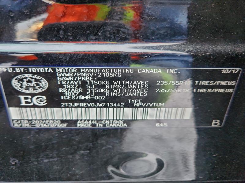 Aukcja sprzedaży 2018 Toyota Rav4 Se, vin: 2T3JFREV0JW713442, numer aukcji: 94469805