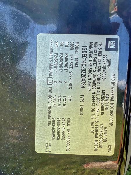 2008 Chevrolet Silverado მანქანა იყიდება აუქციონზე, vin: 1GCEC14C28Z204734, აუქციონის ნომერი: 97675785