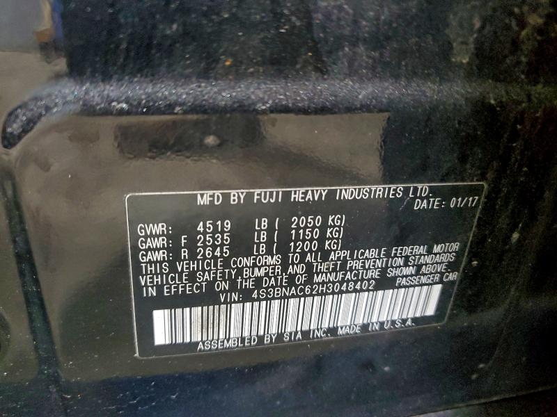 Aukcja sprzedaży 2017 Subaru Legacy, vin: 4S3BNAC62H3048402, numer aukcji: 97828285