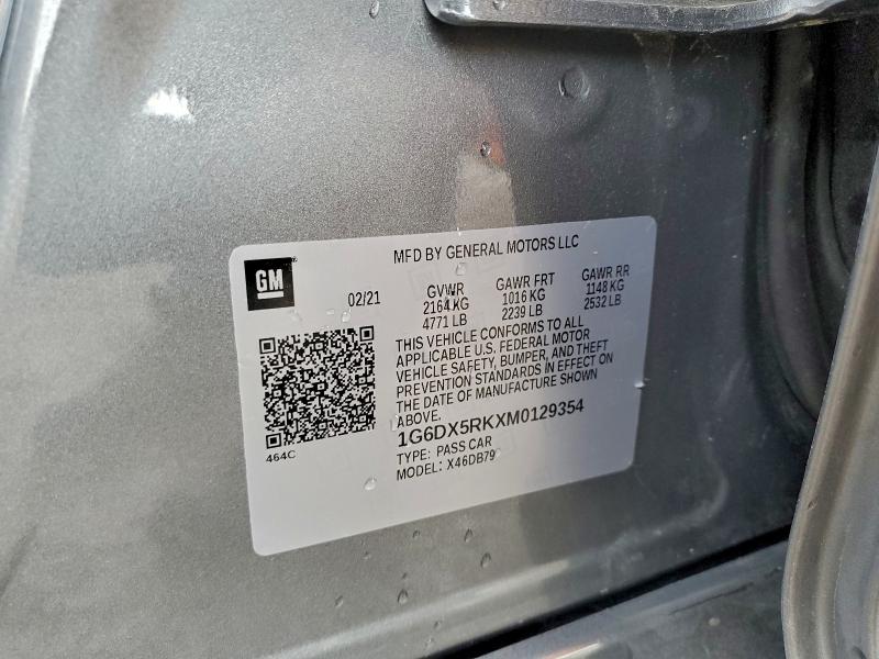 97150725 :رقم المزاد ، 1G6DX5RKXM0129354 vin ، 2021 Cadillac Ct5 مزاد بيع