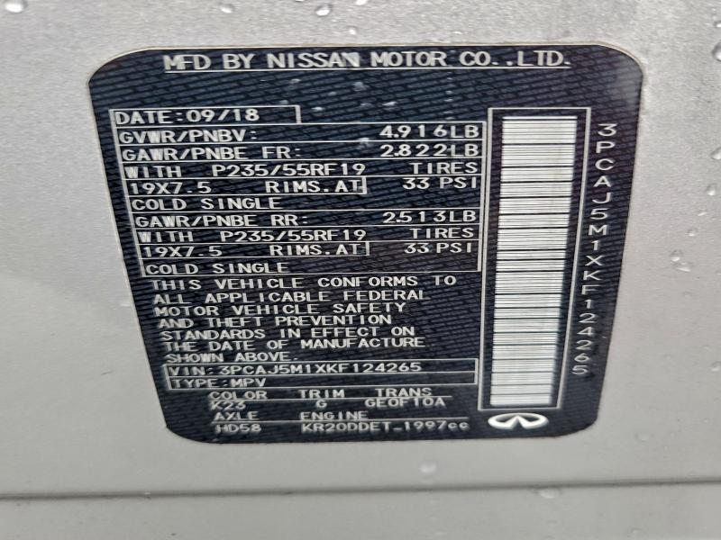 Продаж на аукціоні авто 2019 Infiniti Qx50, vin: 3PCAJ5M1XKF124265, номер лоту: 94751215