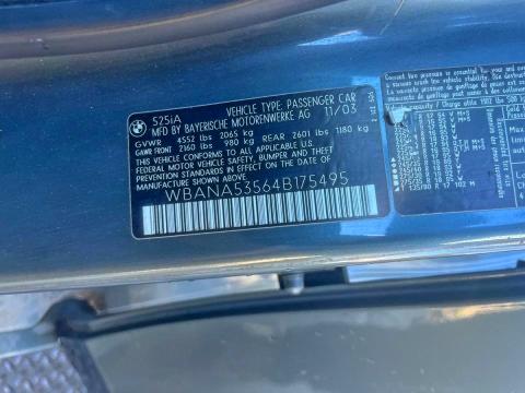 Aukcja sprzedaży 2004 Bmw 525 I, vin: WBANA53564B175495, numer aukcji: 97243595