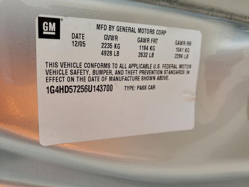 Продажа на аукционе авто 2006 Buick Lucerne, vin: 1G4HD57256U143700, номер лота: 93817725