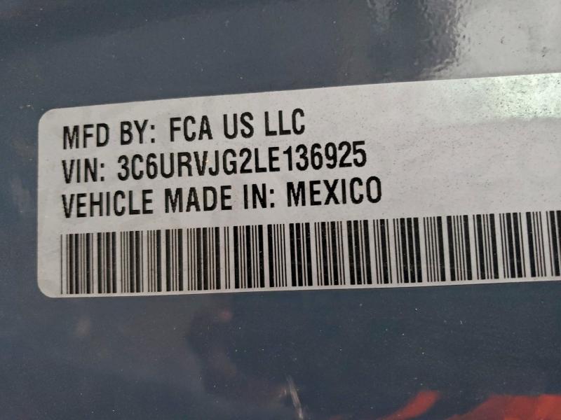 95742695 :رقم المزاد ، 3C6URVJG2LE136925 vin ، 2020 Ram Promaster مزاد بيع