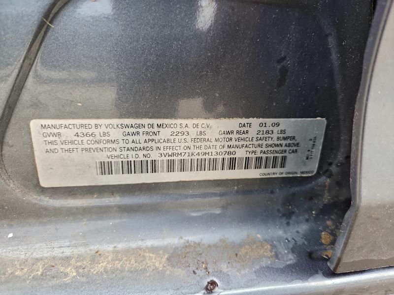 Aukcja sprzedaży 2009 Volkswagen Jetta, vin: 3VWRM71K49M130780, numer aukcji: 97061765