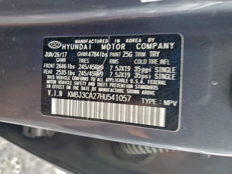 Aukcja sprzedaży 2017 Hyundai Tucson, vin: KM8J3CA27HU541057, numer aukcji: 97327815