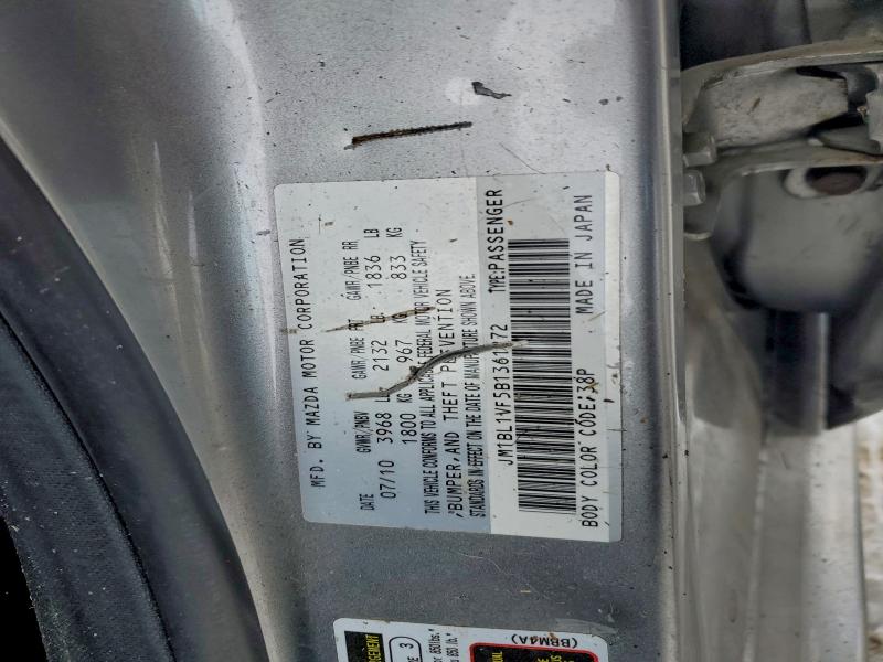 Aukcja sprzedaży 2011 Mazda 3, vin: JM1BL1VF5B1361272, numer aukcji: 94898825