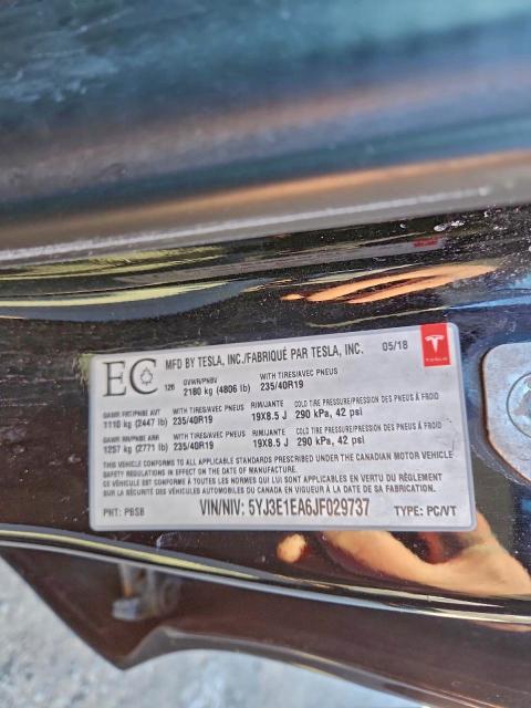 Продаж на аукціоні авто 2018 Tesla Model 3, vin: 5YJ3E1EA6JF029737, номер лоту: 94814995