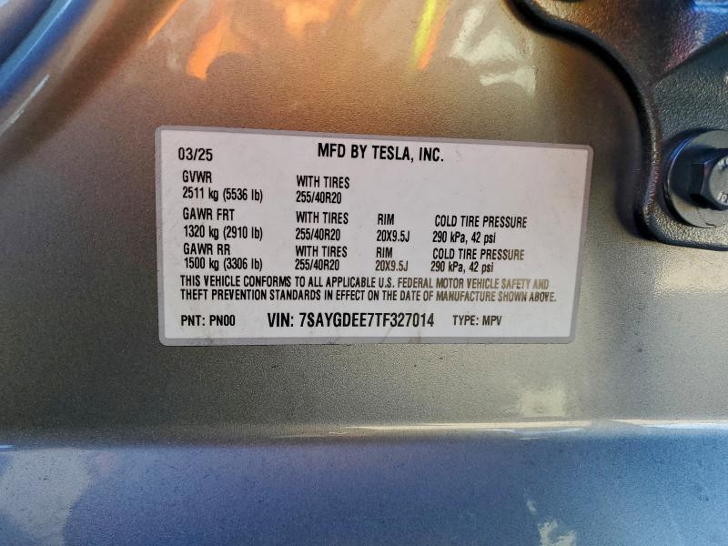 Aukcja sprzedaży 2026 Tesla Model Y, vin: 7SAYGDEE7TF327014, numer aukcji: 95548855