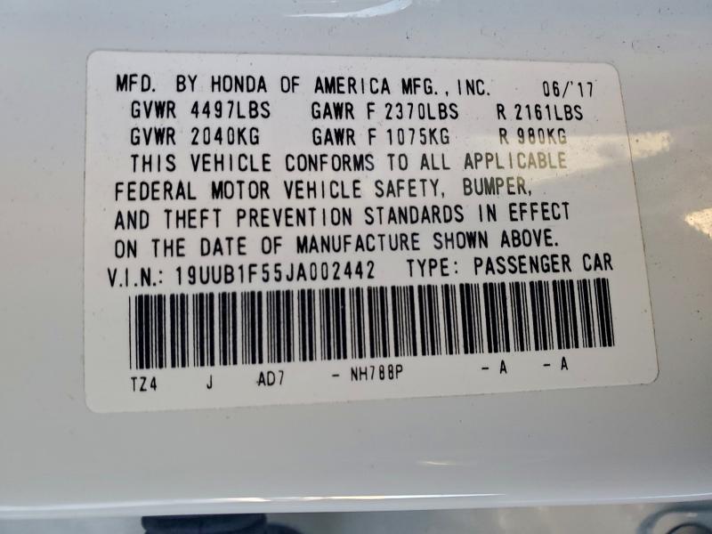 Aukcja sprzedaży 2018 Acura Tlx, vin: 19UUB1F55JA002442, numer aukcji: 94569835