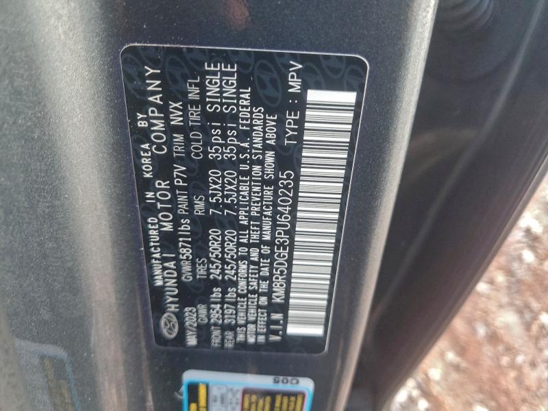 Продаж на аукціоні авто 2023 Hyundai Palisade, vin: KM8R5DGE3PU640235, номер лоту: 94478265