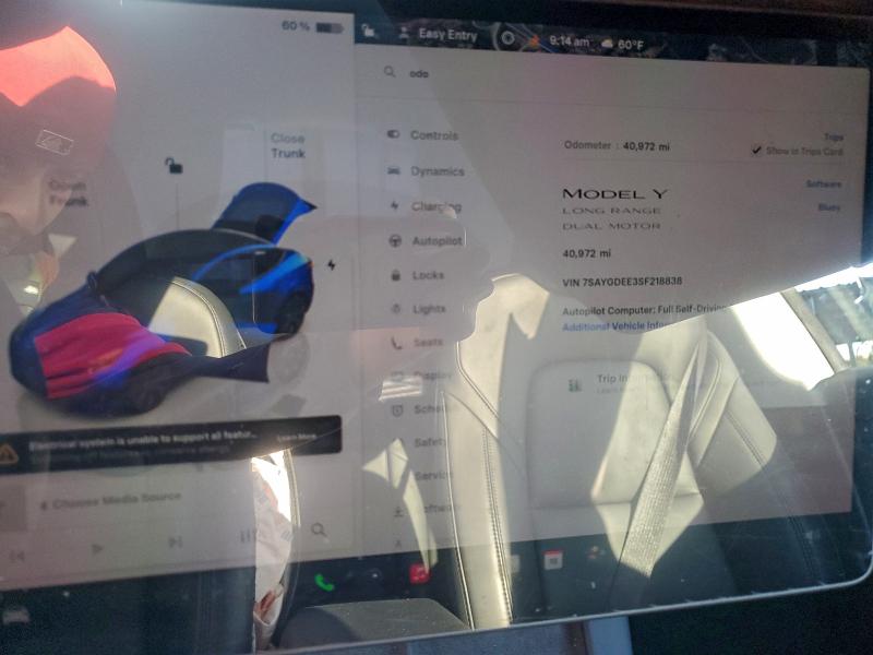 Продаж на аукціоні авто 2025 Tesla Model Y, vin: 7SAYGDEE3SF218838, номер лоту: 97592495
