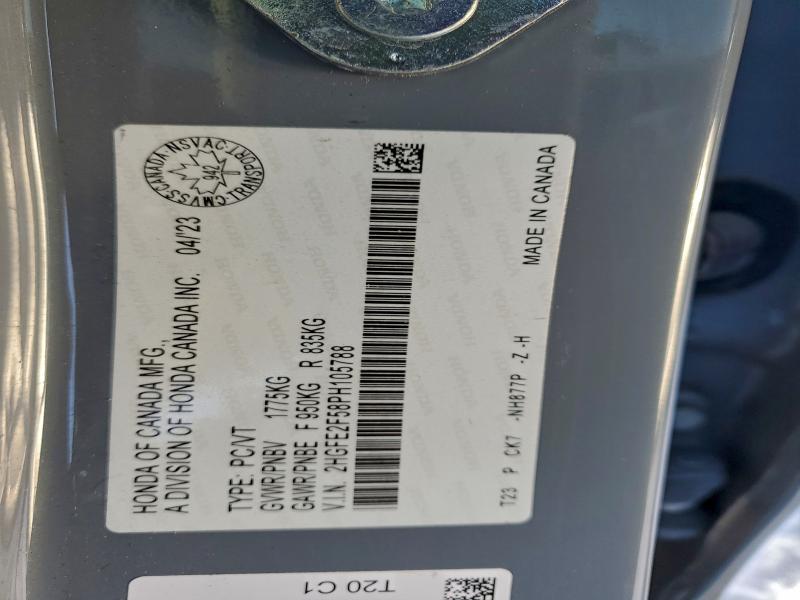 Aukcja sprzedaży 2023 Honda Civic, vin: 2HGFE2F58PH105788, numer aukcji: 96299735