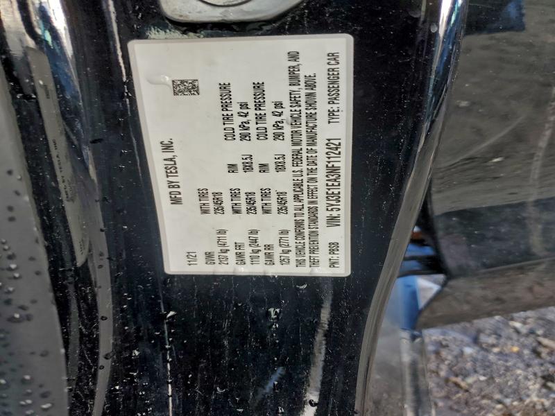Aukcja sprzedaży 2022 Tesla Model 3, vin: 5YJ3E1EA3NF112421, numer aukcji: 97099805