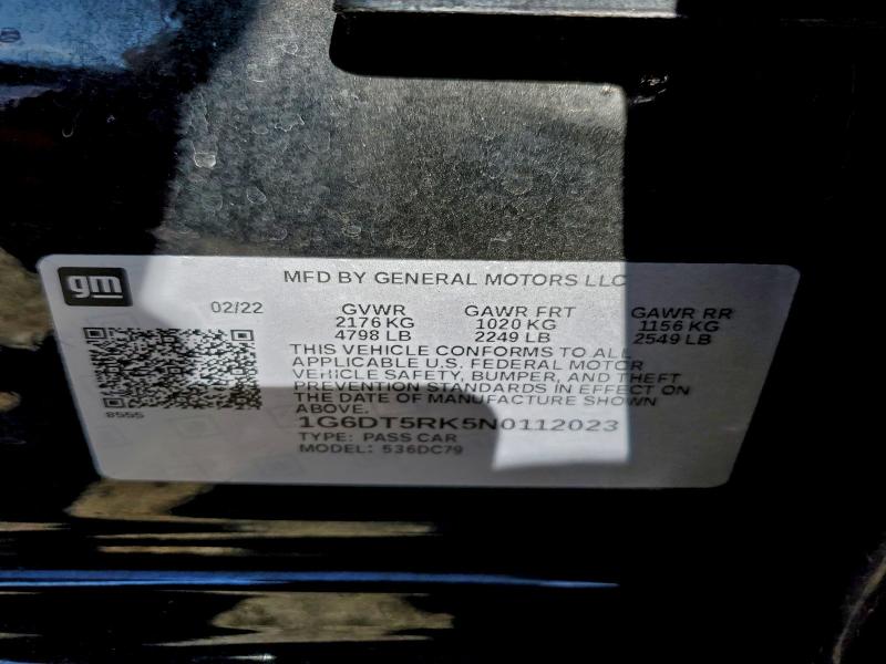 Продажа на аукционе авто 2022 Cadillac Ct5, vin: 1G6DT5RK5N0112023, номер лота: 96487665
