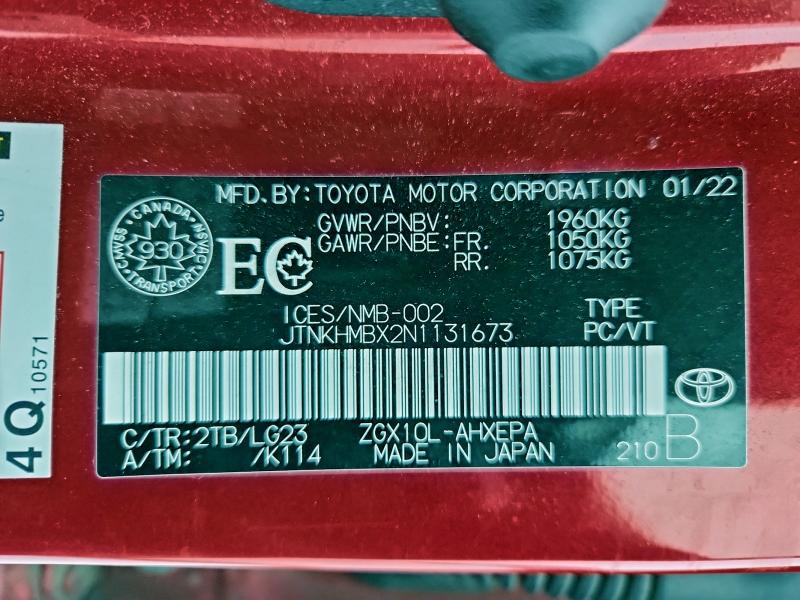 Продажа на аукционе авто 2022 Toyota C-hr, vin: JTNKHMBX2N1131673, номер лота: 95064925