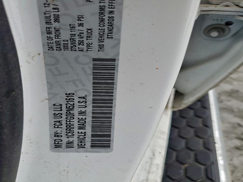 2023 Ram 1500 მანქანა იყიდება აუქციონზე, vin: 1C6RRFFG0PN521616, აუქციონის ნომერი: 96756695