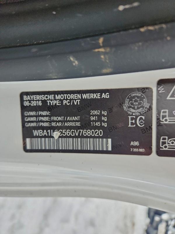 Aukcja sprzedaży 2016 Bmw 228, vin: WBA1L9C56GV768020, numer aukcji: 95450905