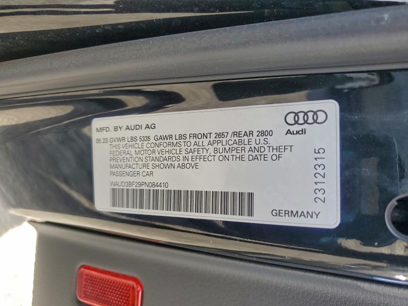 Aukcja sprzedaży 2023 Audi A6, vin: WAUD3BF29PN084410, numer aukcji: 97194565