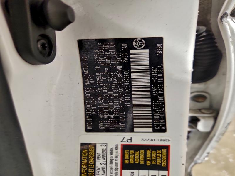 96669945 :رقم المزاد ، 4T1BF1FK1EU325600 vin ، 2014 Toyota Camry مزاد بيع