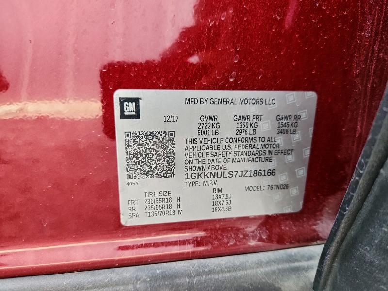 2018 Gmc Acadia Slt მანქანა იყიდება აუქციონზე, vin: 1GKKNULS7JZ186166, აუქციონის ნომერი: 96761285