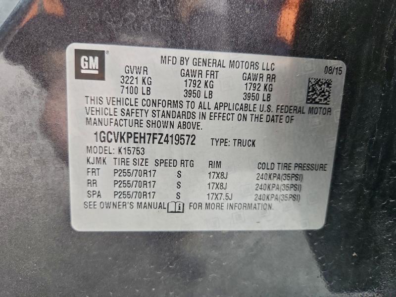 Aukcja sprzedaży 2015 Chevrolet Silverado, vin: 1GCVKPEH7FZ419572, numer aukcji: 94666875