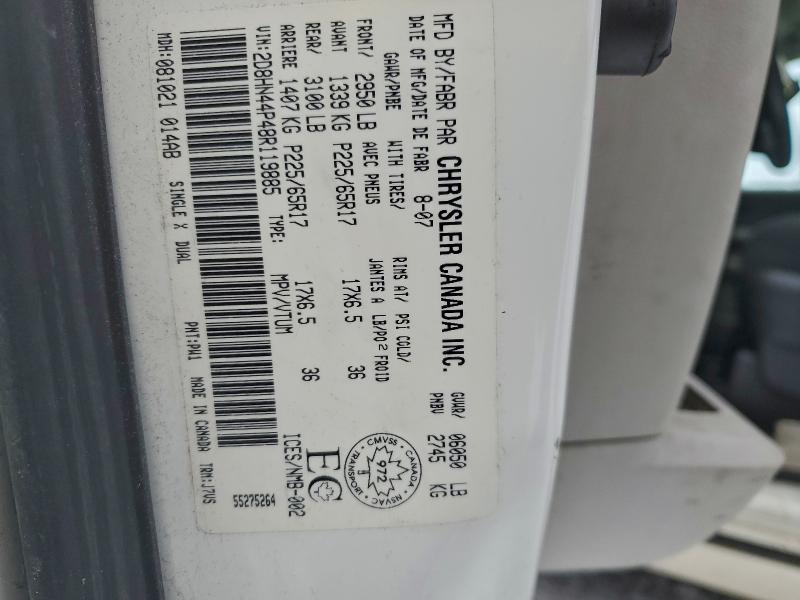 Aukcja sprzedaży 2008 Dodge Grand Caravan, vin: 2D8HN44P48R119885, numer aukcji: 96698205