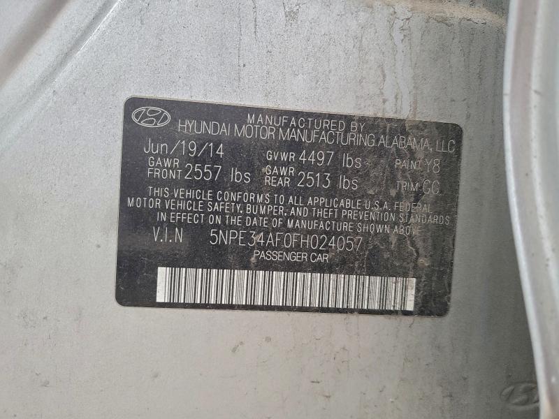 Aukcja sprzedaży 2015 Hyundai Sonata Spo, vin: 5NPE34AF0FH024057, numer aukcji: 94320975