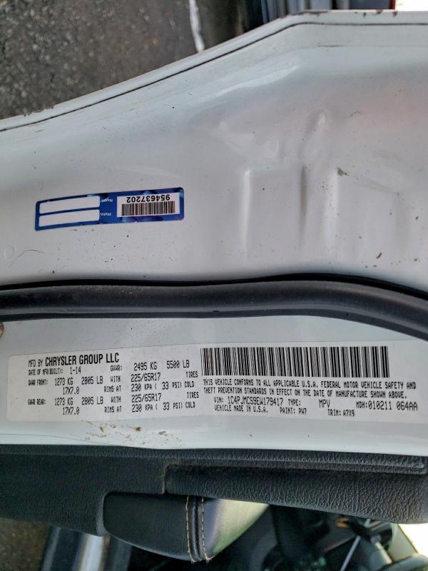 96451415 :رقم المزاد ، 1C4PJMCS9EW179417 vin ، 2014 Jeep Cherokee L مزاد بيع