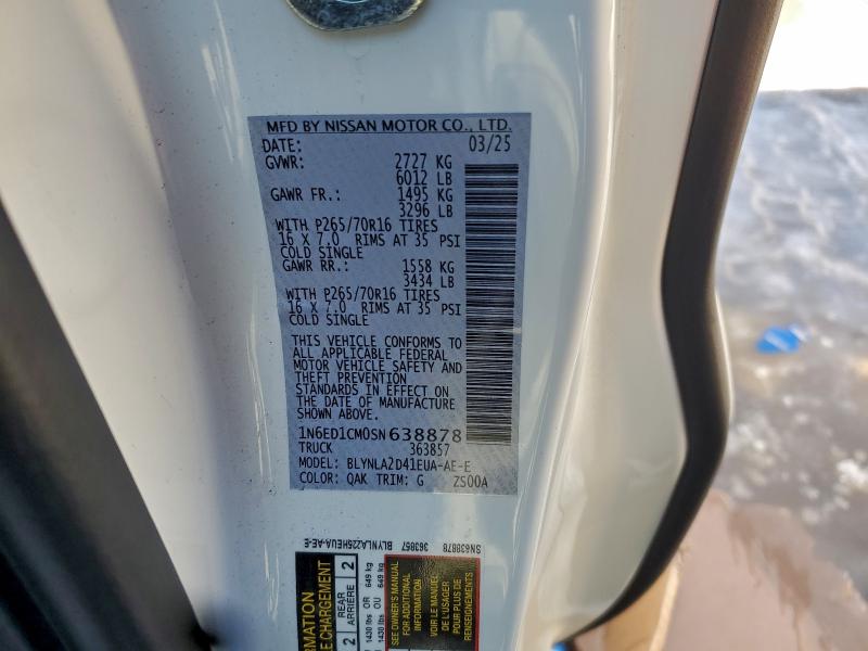 Продаж на аукціоні авто 2025 Nissan Frontier, vin: 1N6ED1CM0SN638878, номер лоту: 97401545