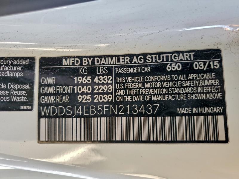 Продаж на аукціоні авто 2015 Mercedes-benz Cla, vin: WDDSJ4EB5FN213437, номер лоту: 97917015